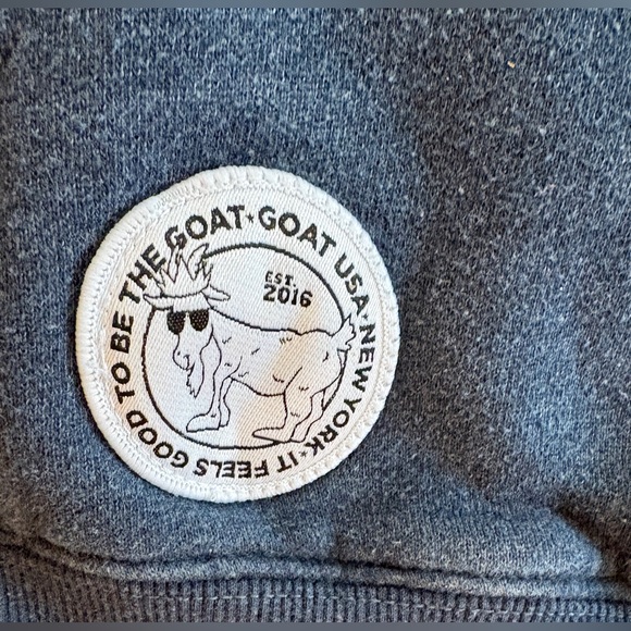 GOAT USA Freedom Hoodie Navy American Flag Logo Pullover Sweatshirt Men’s XS - Picture 7 of 10